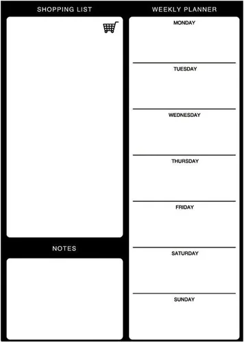 Miniatura 8 de Planificador semanal magnético de comidas para refrigerador, tablero de menú de borrado en seco de 8 x 12 pulgadas, pizarra blanca resistente a