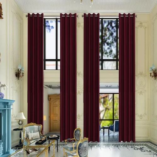 Miniatura 16 de Cortinas opacas para sala de estar y dormitorio, cortinas con aislamiento térmico para oscurecer la habitación, cortinas de techo alto, 72-240