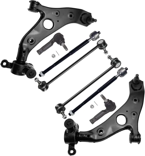 Miniatura 302 de Detroit Axle - Kit de brazos de control de extremo delantero de 8 piezas para Dodge Dakota 00-04, Durango 00-03, 4 brazos de control superior e