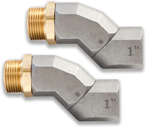 Miniatura 8 de 1" NPT, 2PCS Manguera de Combustible Giratoria 360 Conector giratorio para Bomba de Transferencia de Combustible (negro)
