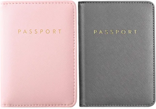 Miniatura 17 de 2 piezas de funda de pasaporte para viaje, impermeable, de cuero, cartera, libro de viaje, artículos esenciales para crucero para mujeres y hombres