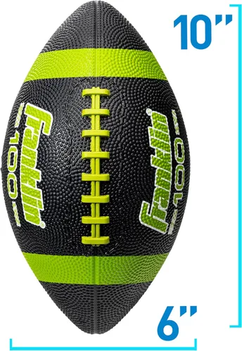 Miniatura 6 de Franklin Sports Balones de fútbol americano de goma para niños Junior Grip-Rite tamaño juvenil - Balones de fútbol americano Peewee Kids duraderos