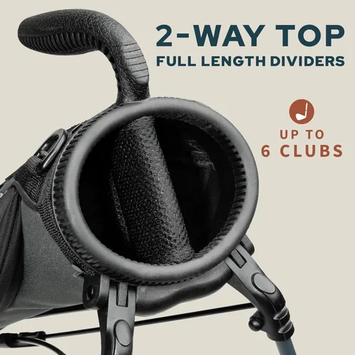 Miniatura 4 de The Original Sunday Golf Loma Bag - Bolsa de golf ligera con correa y soporte, fácil de transportar bolsa de pie para campo de prácticas, par 3