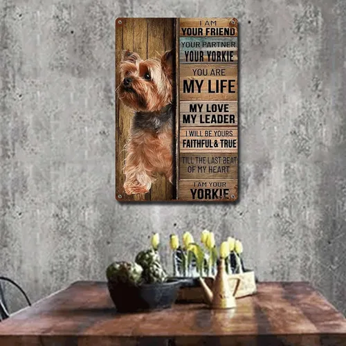 Miniatura 27 de Letrero de metal con texto en inglés "I Am Your Friend", regalo para los amantes de Weimaraner, arte de pared vintage, letreros de barra