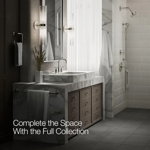 Miniatura 11 de Kohler K-14410-4-BGD Purist - Grifo para lavabo de baño con manijas de palanca baja y boquilla baja, 14406-3-SN Níquel pulido vibrante