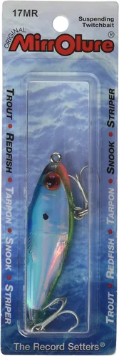 Miniatura 6 de MirrOLure Mirrolure 17 Mr Mirrodine Suspend Twitchbait Silver 25 8 in 3 Oz Rojo Bk/Blanco/Plata