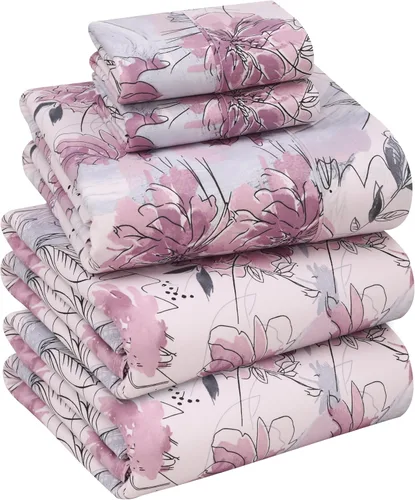 Miniatura 29 de RUVANTI Juego de sábanas divididas tamaño King de 100 % algodón para cama ajustable, 5 piezas, ropa de cama de tejido de percal suave y Guisante