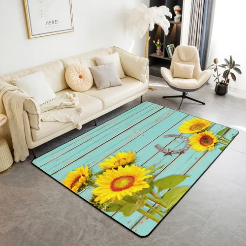 Miniatura 11 de Erosebridal Alfombra de vaquero occidental de 3 x 5, alfombra de caballo de toro para niños y hombres, alfombra azteca bohemia que no se desprende