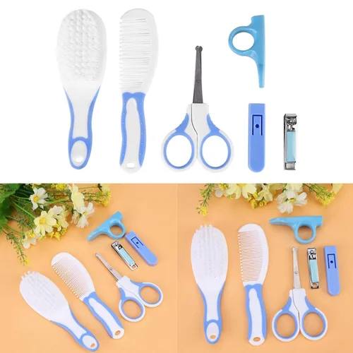 Miniatura 5 de Kit de aseo para bebés, juego portátil de cuidado de seguridad para bebés con cepillo para el cabello, peine cortaúñas, aspirador nasal, etc.
