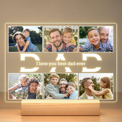 Miniatura 15 de Marcos de fotos personalizados con foto, marco de fotos personalizado con luz nocturna, marco de fotos personalizado, regalos de aniversario