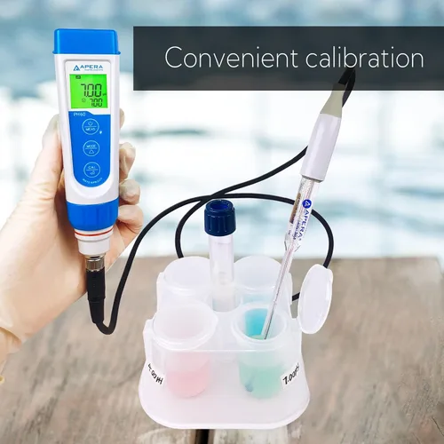 Miniatura 2 de Apera Instruments PH60-MS Kit de Probador de Medidor de pH Portátil con Electrodo de pH Semi-Micro LabSen 246-5 ATC para Medición de pH de Grado