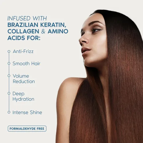Miniatura 3 de Luvi Cirugia Capilar para el Cabello Sin Formol, B-tox Capilar, de larga duración, antiencrespamiento, alisado, queratina brasileña 5 en 1, vegano