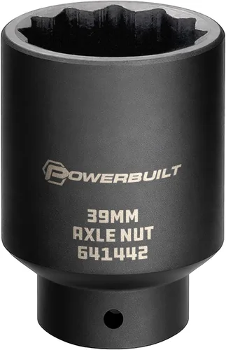Miniatura 16 de Powerbuilt 647076 - 647076 - Toma de tuerca de eje de 1.142 in, punta extra profunda, quitar tuercas del eje del eje de la rueda delantera, orificio