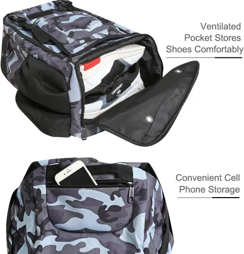 Miniatura 5 de ZOEA - Mochila para bate de béisbol para niños y equipo de softbol y herramientas para jóvenes y adultos, gran capacidad para 4 bates, casco