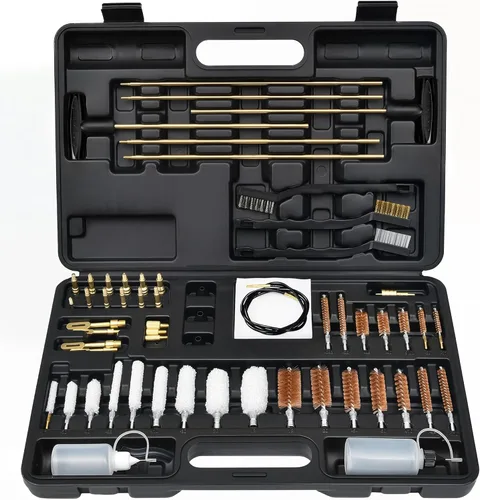 GLORYFIRE Gun Cleaning Kit Universal for Guns, Gun Brushes for Pistol, Handgun, Shotgun, Elite Brass Rods and Wire Rope, Hunting Gear Gun
