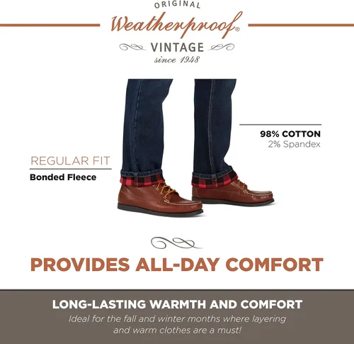 Miniatura 5 de Weatherproof Vintage Jeans con forro polar de ajuste regular para hombre