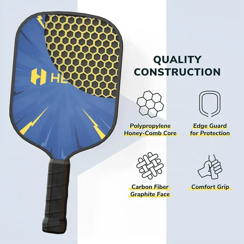 Miniatura 5 de Helium Paleta de pickleball para niños, paleta de tamaño infantil para niños de 12 años en adelante, núcleo de panal ligero, cara de golpe