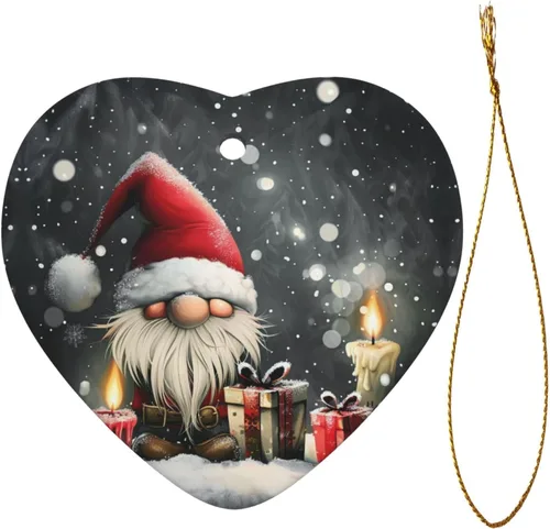 Miniatura 13 de Adornos colgantes de cerámica para árbol de Navidad, decoración colgante en forma de estrella para suministros de fiesta en interiores y exteriores