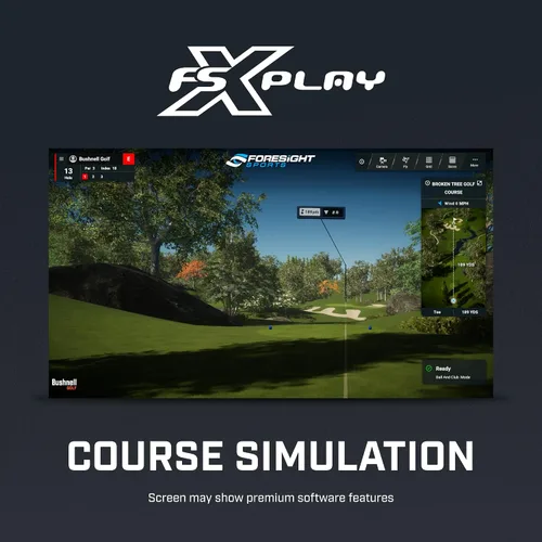 Miniatura 7 de Bushnell Launch Pro Simulator Bundle - Monitor de lanzamiento portátil con suscripción FSX Play Gold, proyector, recinto y césped