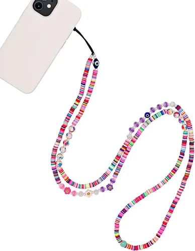 Miniatura 34 de Beaded Phone Charm Lanyard Strap Crossbody Fixed Beads Pearl Neck Chain