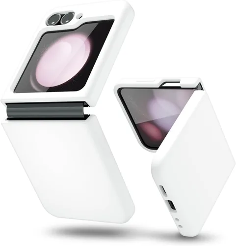 Miniatura 32 de oakxco Funda para teléfono Samsung Galaxy Z Flip 4, agarre de silicona líquida, bonita fina delgada cubierta de gel TPU de goma suave lisa