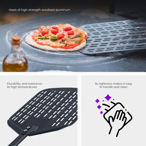 Miniatura 4 de CETRO Pizza Peel Aluminio anodizado Perfecto para pizza napolitana