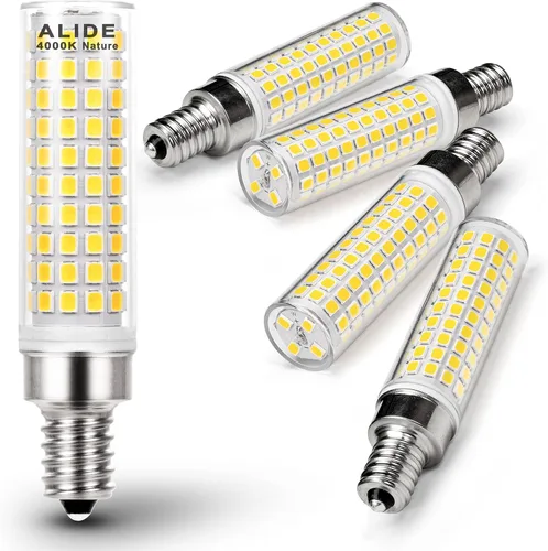 Miniatura 8 de ALIDE Bombillas LED de repuesto E12 de 75 W para candelabros C7, 2700 K, blanco cálido, 800 lm, T6, 7.5 W, bombillas LED E12 para lámpara colgante