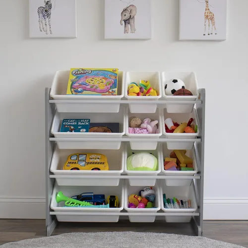 Miniatura 2 de Humble Crew Organizador de juguetes para niños con estante para libros y contenedores de almacenamiento