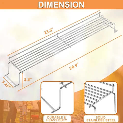 Miniatura 3 de 65054 Rejilla de calentamiento para Weber Genesis 300 SER E310 E330 S330 EP330 ESP310 ESP320 Estante superior para Webber Genesis Accesorios Estante
