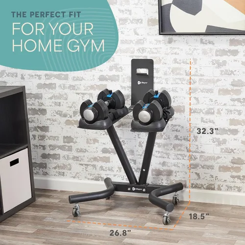 Miniatura 6 de Lifepro PowerFlow Pro Stand — Adjustable Dumbbell Stand & Rack with Locking Wheels Phone/Tablet Holder — Compatible with PowerFlow Plus, PowerUp