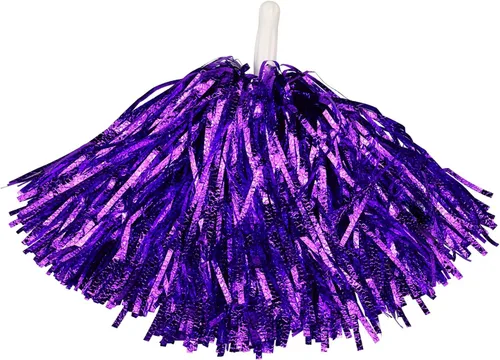 Miniatura 22 de Lovecheer 12/24 Piezas de Pompones Metálicos Pompones de Animadora Espumosos Brillantes con Mango Espíritu de Equipo Deportivo para Baile y Rosa