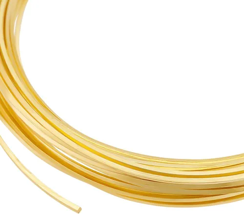 Miniatura 15 de BENECREAT Alambre de latón cuadrado de 16.4 pies – Alambre de cobre dorado medio duro calibre 15 para fabricación de joyas, cuentas y trabajo