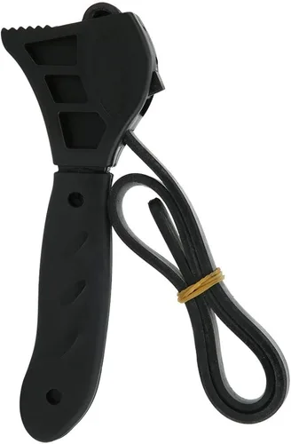 Miniatura 9 de Qiilu Llave de correa de correa Llave de filtro de aceite Llave de correa de goma Llave de correa de goma Llave de cinturón Abrebotellas Herramienta