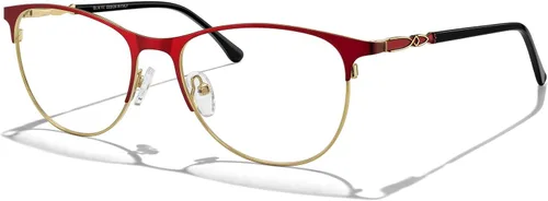 Miniatura 12 de Gafas de lectura de ojo de gato para mujer, estilo retro, para lecturas en computadora, con bisagras de resorte. Oro&negro-51