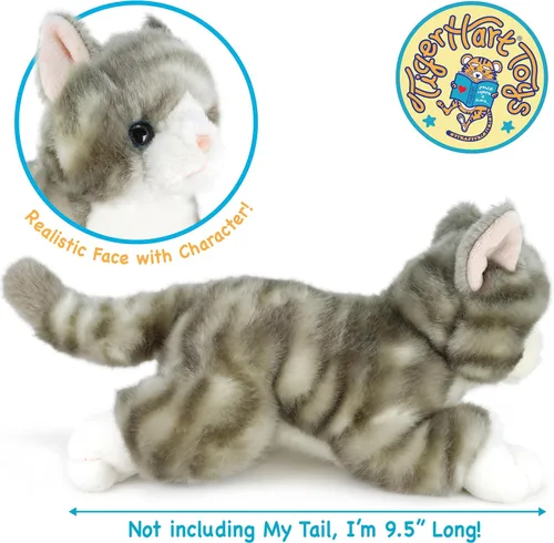 Miniatura 3 de TigerHart Gavin The Grey Tabby Cat - Peluche de 13 pulgadas