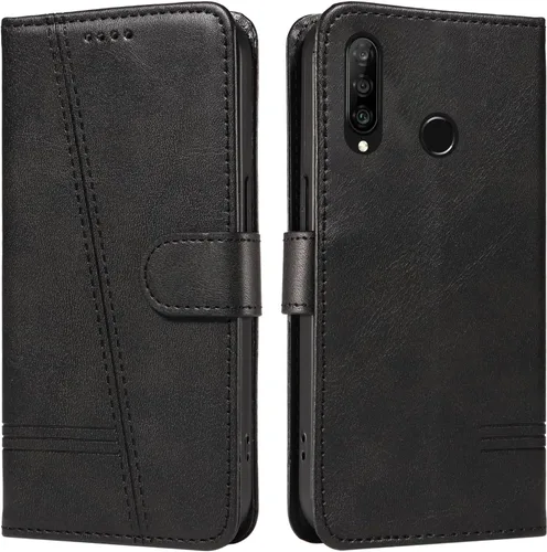 Miniatura 161 de Funda con tapa para Huawei Nova Lite 3, protección de 360 grados, a prueba de golpes, de piel sintética, con función atril y 3 ranuras