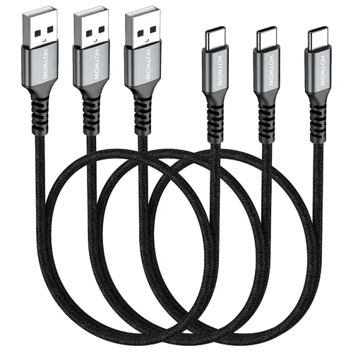 Miniatura 7 de Cable corto USB A a USB C de 0.5 pies, paquete de 3 cables USB C de 6 pulgadas de carga rápida 3A para iPhone 17 16 15, Samsung Galaxy S24 S23 S11