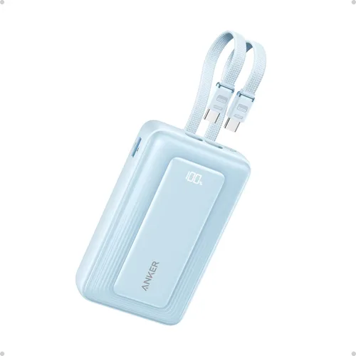 Miniatura 10 de Anker Zolo - Banco de energía (versión actualizada 2025), carga rápida máxima de 45 W, batería de 20,000 mAh, cables USB-C integrados duales, puerto