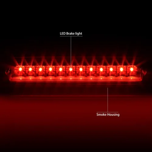 Miniatura 2 de DNA MOTORING 3BL-FEXP02-LED-BK-SM - Tercera luz de freno LED de montaje alto con carcasa negra