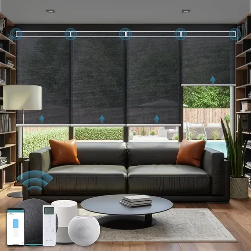 Miniatura 28 de Cortinas enrollables inteligentes de filtrado de luz motorizadas compatibles con HomeKit, persianas inteligentes para ventanas con 1% de apertura