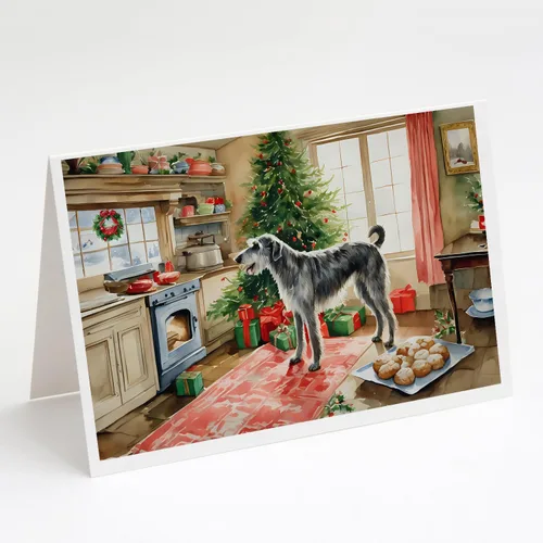 Miniatura 116 de Caroline's Treasures DAC3884GCA7P Paquete de 8 tarjetas en blanco de Navidad con galletas de husky siberiano Tarjetas de felicitación con sobres