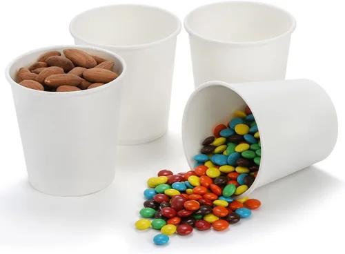 Miniatura 3 de Tebery Paquete de 300 tazas de café de papel blanco desechables de 6 onzas para agua, jugo, café o té