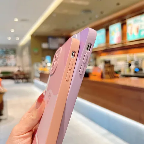 Miniatura 6 de Funda para teléfono compatible con iPhone 15 Plus de 6.7 pulgadas, bonito patrón de corazón pintado con diseño de corazón, protector completo