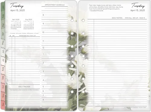 Miniatura 11 de FranklinCovey - Recambio de planificador Blooms Dos páginas por día - encuadernado en anillo (compacto, abril de 2026 - marzo de 2027)