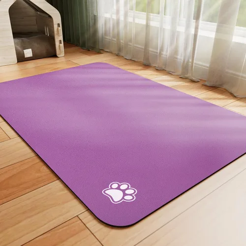 Miniatura 11 de HotLive Tapete de Comida para Perros - Tapete Absorbente para Gatos para Comida y Agua, Tapete para Tazón de Alimentación de Mascotas Sin Manchas