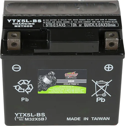 Miniatura 10 de Interstate Batteries YTX14-BS - Batería de 12 V y 12 Ah para deportes motorizados, 200CCA AGM, repuesto recargable para motocicletas, cuatrimotos