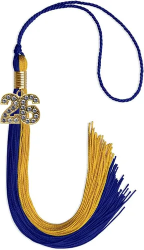 Miniatura 185 de Endea Graduation Borla de doble color con dije dorado (negro/oro brillante, 2022)