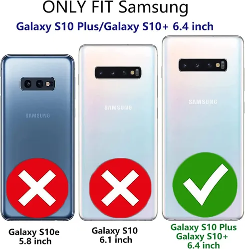 Miniatura 2 de LeYi Funda compatible con Samsung Galaxy S10+/ Plus: funda resistente 3 en 1 Galaxy S10 Plus, funda para Samsung S10 Plus de grado militar, funda a