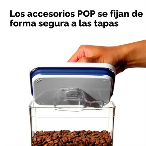 Miniatura 10 de OXO Good Grips - Contenedor POP de 4.4 cuartos de galón/4.2 L, recipientes herméticos para almacenamiento de alimentos Blanco