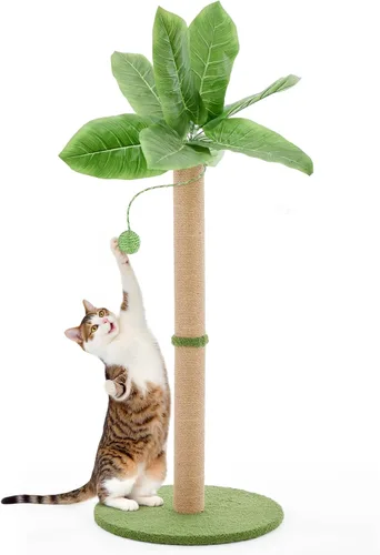 Miniatura 18 de DUMOS Torre grande de árbol para gatos de 66 pulgadas, torre alta de escalada para gatos de varios niveles con postes rascadores de sisal natural